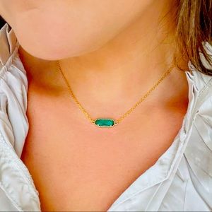 Green Emerald Necklace, Emerald Green Choker, May Birthstone Necklace